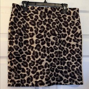 KAREN KANE SIZE M LEOPARD PRINT WOOL SKIRT